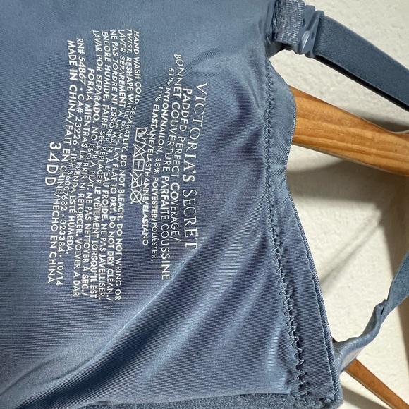 Blue Victoria’s Secret Padded Perfect Coverage Bra Underwire - Picture 9 of 10